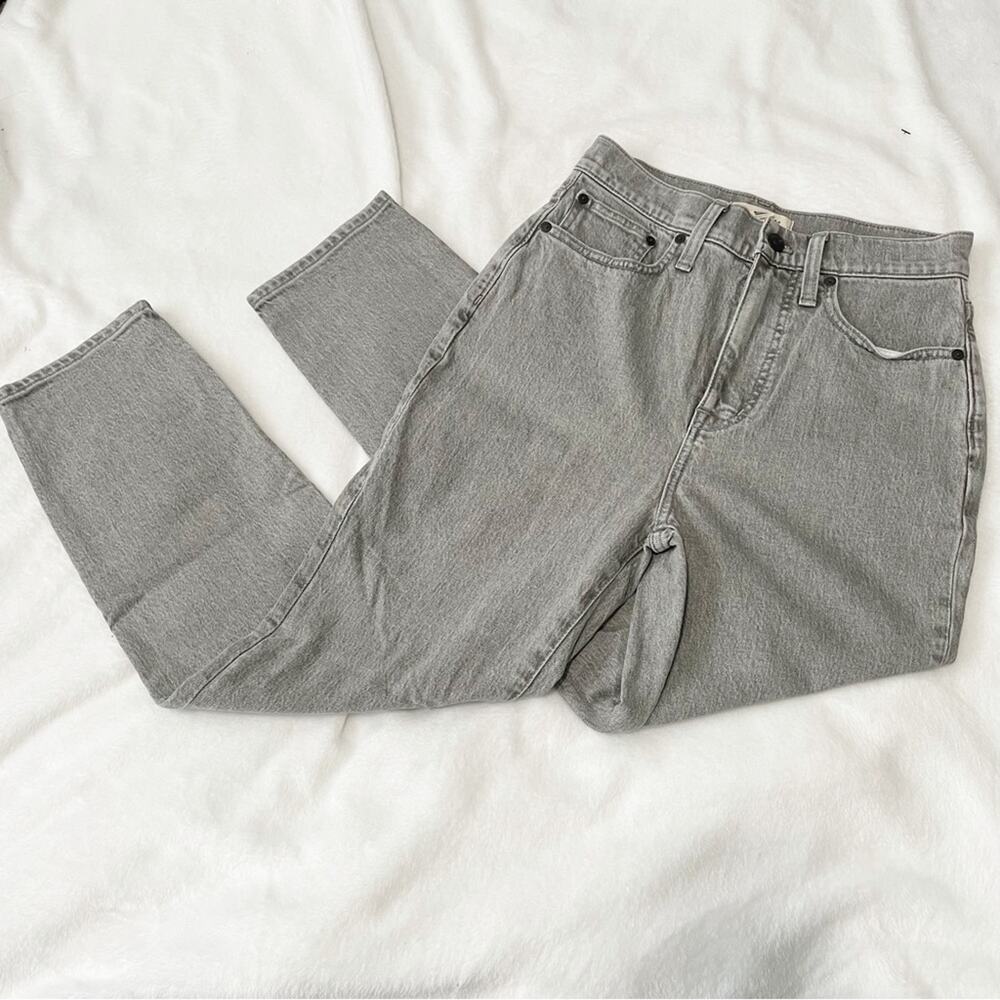 Madewell the mom jean gray denim jeans size 26
